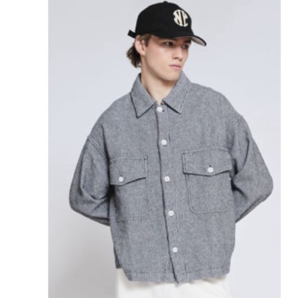 Men Waffle overshirt